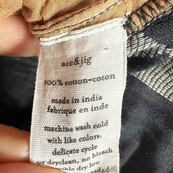 ace & jig Dani V Neck Cotton Plaid Midi Dress Size Small Wish - Picture 7 of 13